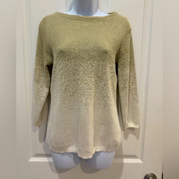 Ruby Road women’s petite medium metallic thin sweater - Picture 1 of 5